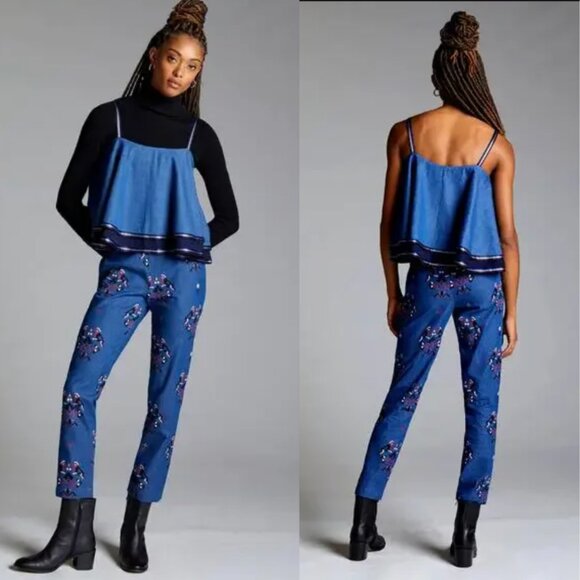 NWT Anthropologie SVA Flouncy Pant Set - Size 2 - Picture 1 of 8
